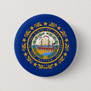 New Hampshire Flagga Knapp
