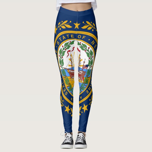New Hampshire flagga Leggings (Framsida)