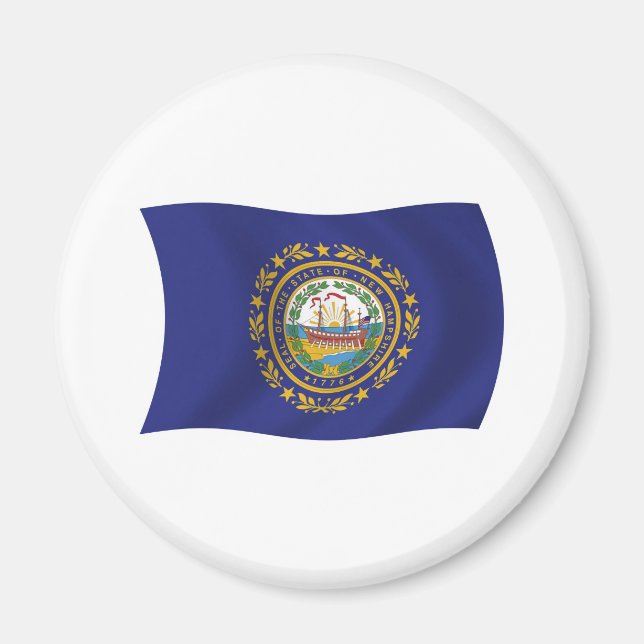 New Hampshire Flagga Magnet (Framsidan)