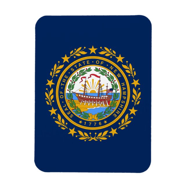 New Hampshire flagga Magnet (Vertikal)