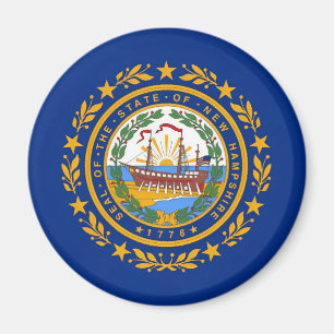 New Hampshire Flagga Magnet