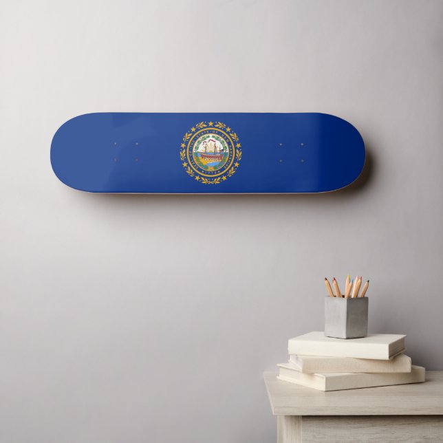 New Hampshire Flagga Mini Skateboard Bräda 18,5 Cm (Väggkonst (Horz))
