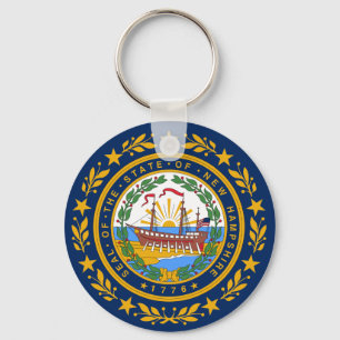 New Hampshire flagga Nyckelring