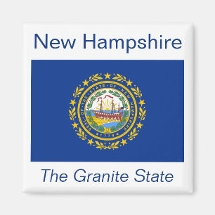 New Hampshire flaggamagnet Magnet