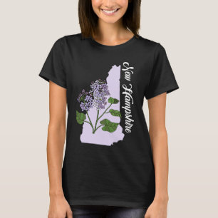 New Hampshire Flower Lila Lilac T Shirt