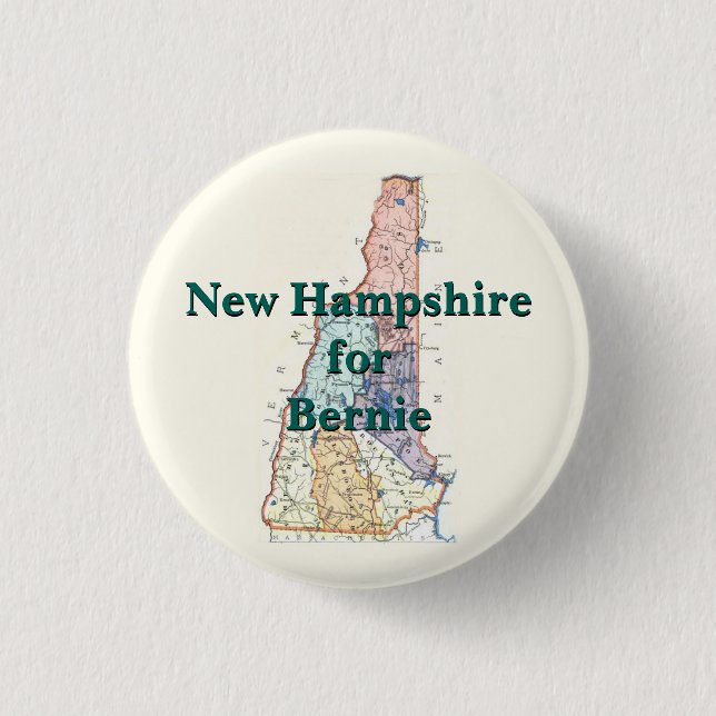 New Hampshire för Bernie 2016 Knapp (Framsida)
