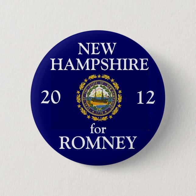 New Hampshire för Romney 2012 Knapp (Framsida)