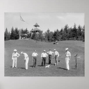 New Hampshire Golfare, 1910. Vintagefoto Poster