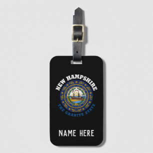 NEW HAMPSHIRE GRANITE STATLIG FLAGGA BAGAGEBRICKA