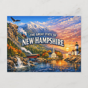 New Hampshire Greetings vykort