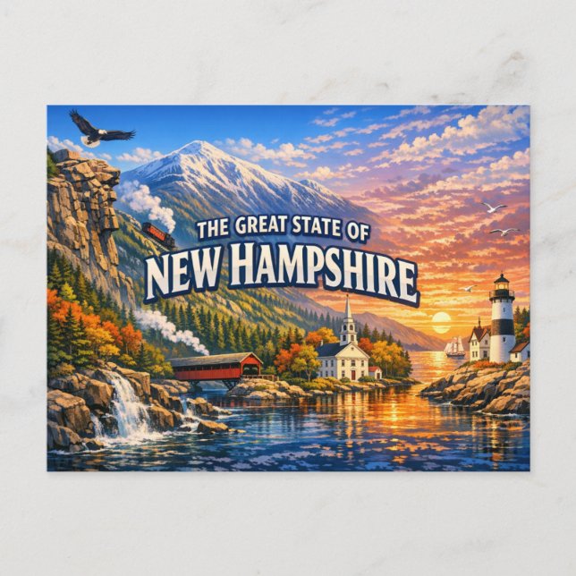 New Hampshire Greetings vykort  (Framsida)