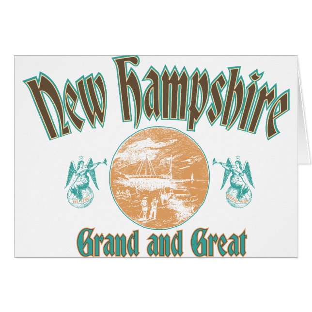 New Hampshire Hälsningskort (Framsidan Horizontal)