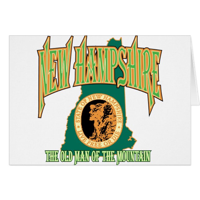 New Hampshire Hälsningskort (Framsidan Horizontal)