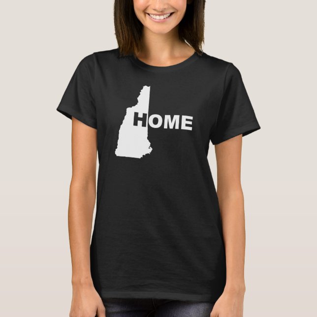 New Hampshire Hemifrån Från Stat T-Shirt Tees (Framsida)