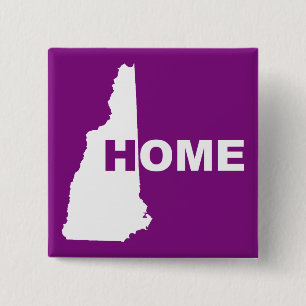 New Hampshire Hemma Borta Från Stat Knapp Märke