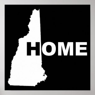 New Hampshire Hemma Borta Från Stat Poster Skylt