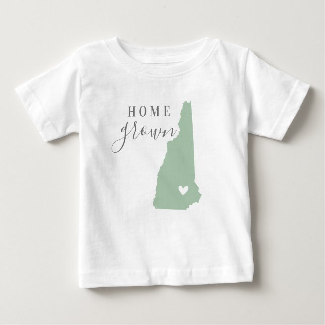 New Hampshire Home Grown | Redigerbart Färg-tillst T Shirt (Framsida)