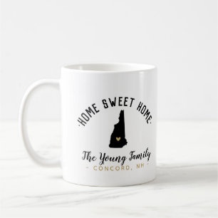 New Hampshire Home Sweet Home Family Monogram Mugg