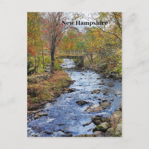 New Hampshire, höstflod Vykort