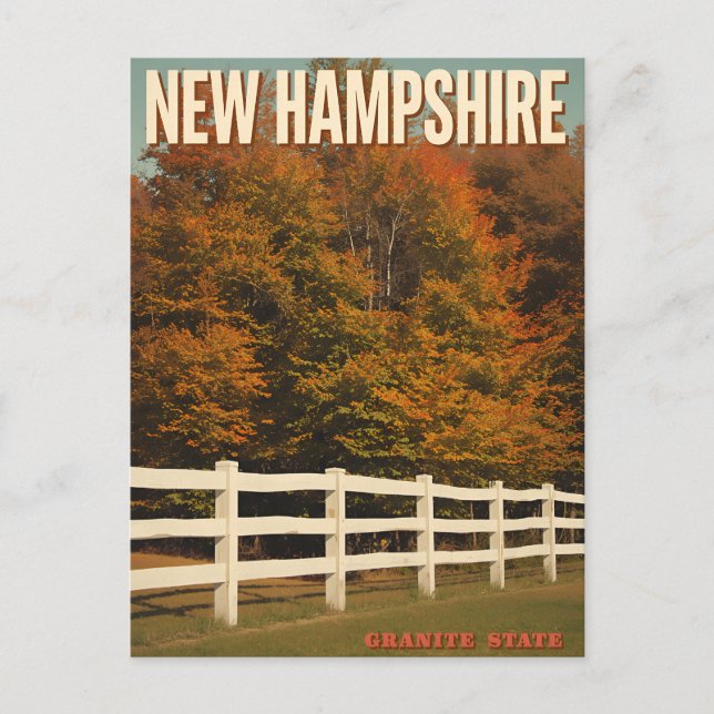 New Hampshire höstsceneri Vykort (Framsida)