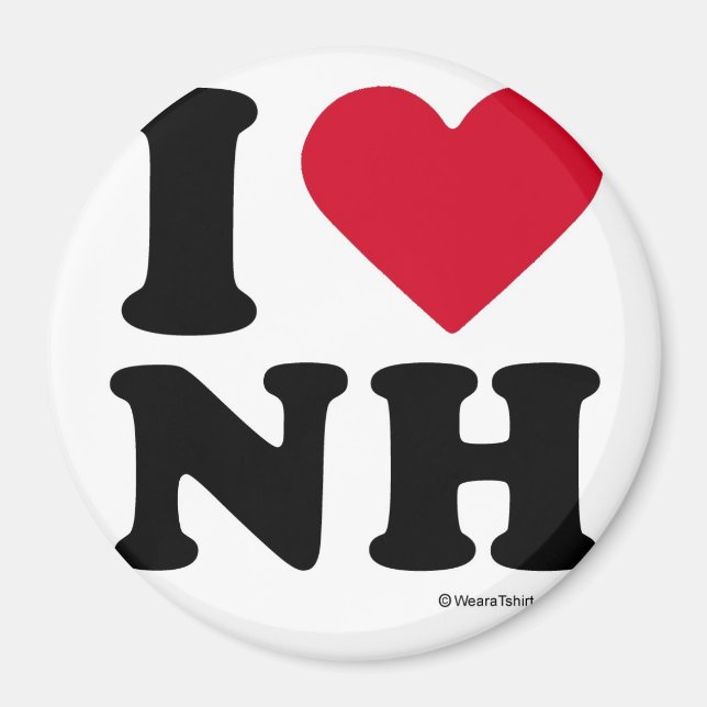 NEW HAMPSHIRE - "I KÄRLEK NH" "I KÄRLEK NEW HAMPSH MAGNET (Framsidan)