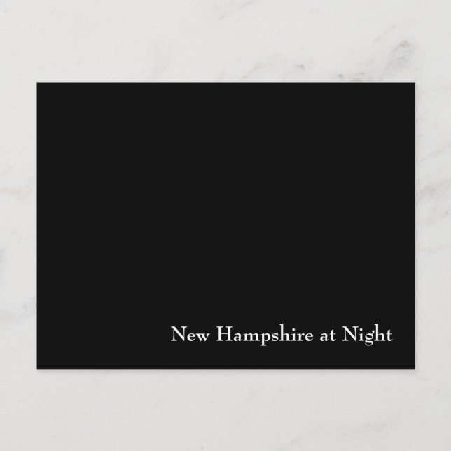 New Hampshire i Night Vykort (Framsida)