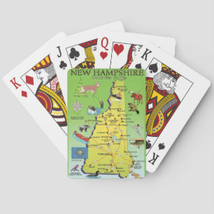 New Hampshire Illustrerade Kartspelkort Casinokort