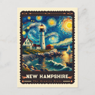 New Hampshire Inspirerad av Vincent Van Gogh Vykort