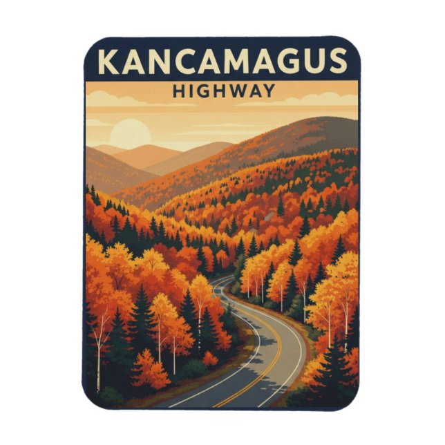 New Hampshire Kancamagus Highway Resa Magnet (Vertikal)