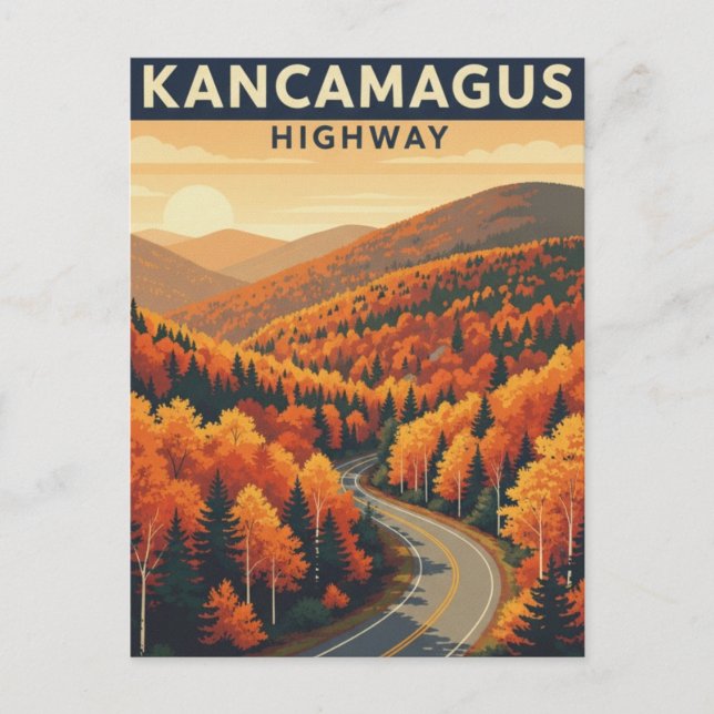 New Hampshire Kancamagus Highway Travel Vykort (Framsida)