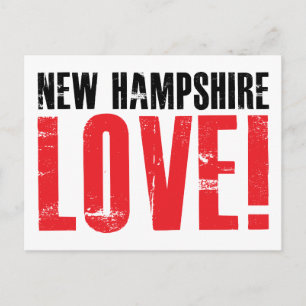 New Hampshire Kärlek Vykort