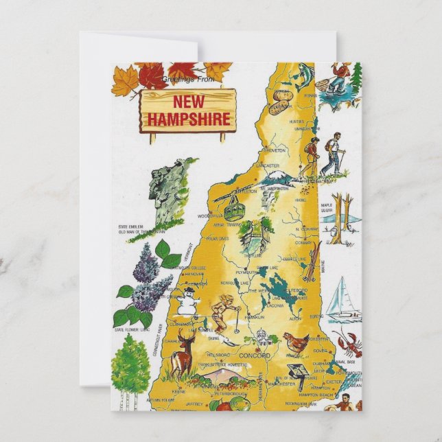 New Hampshire Karta Flytta Announcement (Framsida)