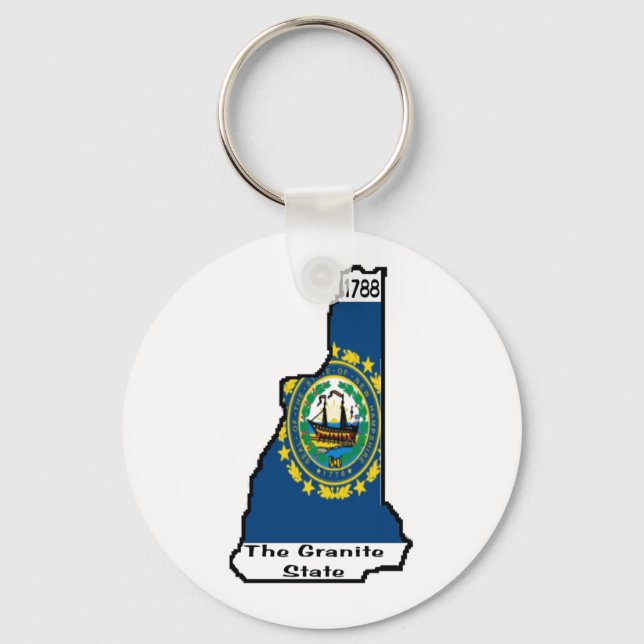 New Hampshire Keychain Nyckelring (Framsida)
