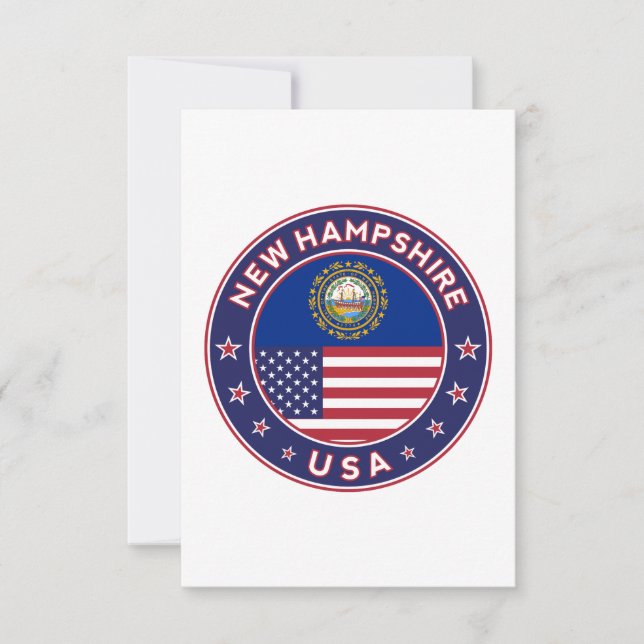 New Hampshire Kort (Framsida)