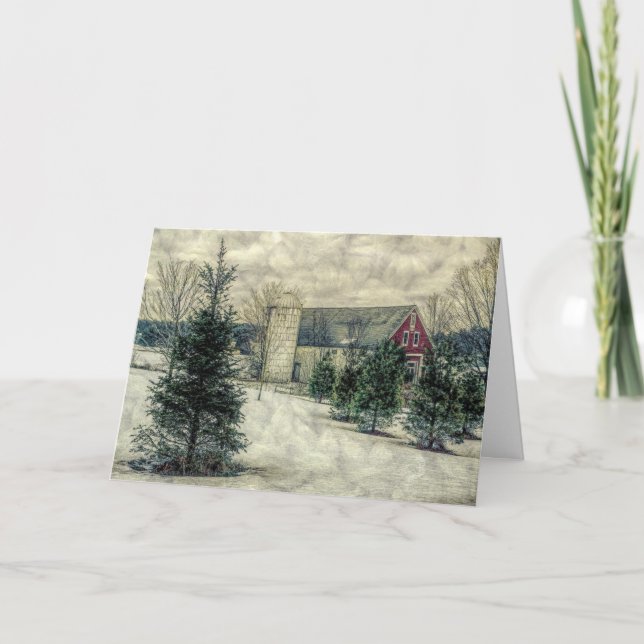 New Hampshire-ladan under vinter Kort (Framsida)