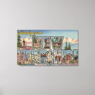 New Hampshire - Large Brev Scenes Canvastryck