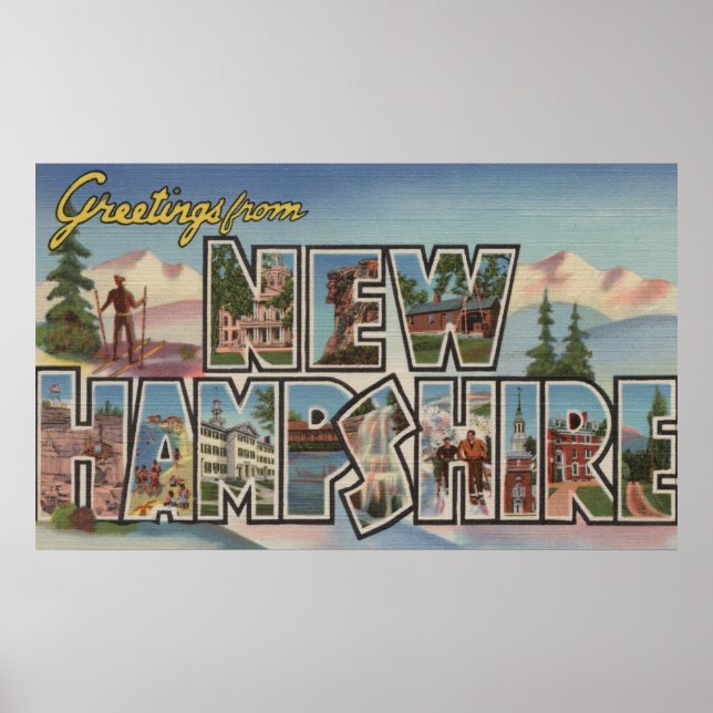 New Hampshire - Large Brev Scenes Poster (Framsidan)