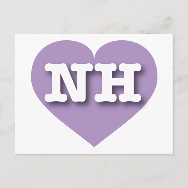 New Hampshire Lavender Heart - Big Kärlek Vykort (Framsida)