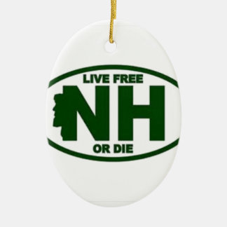 New Hampshire levande avgift eller matris Julgransprydnad Keramik