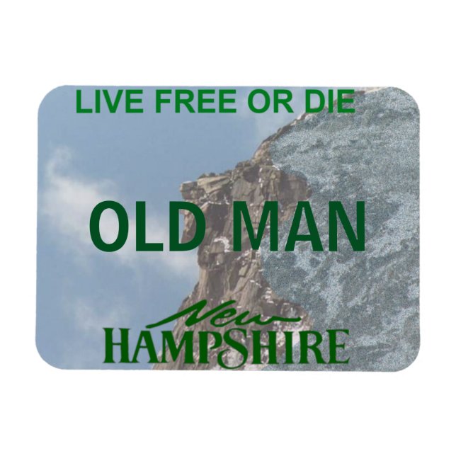 New Hampshire License Plate Flexible Magnet (Horisontell)