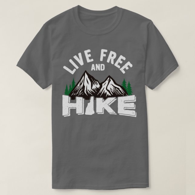 New Hampshire Live Free and Hike Gift NH Hiking T Shirt (Design framsida)