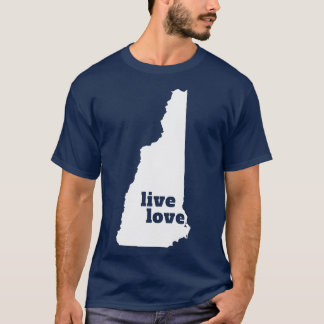 New Hampshire Live Kärlek New Hampshire T Shirt