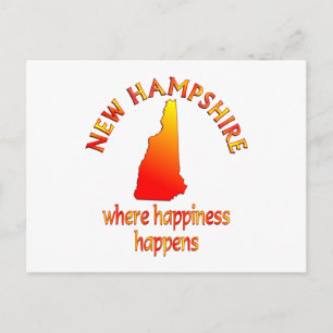 NEW HAMPSHIRE lycka Vykort