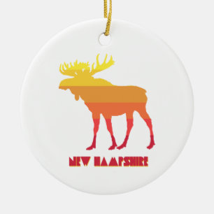 New Hampshire Moose Julgransprydnad Keramik