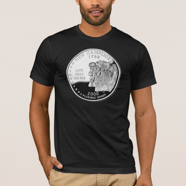 New Hampshire - mörk T-shirt (Framsida)