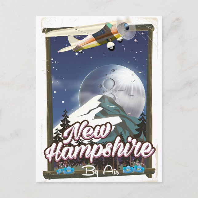 New Hampshire, Mount Washington reseskylt Vykort (Framsida)