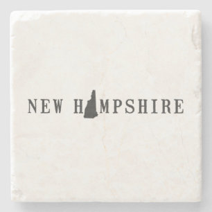 New Hampshire Namn State Shaped Brev Ord Art Stenunderlägg