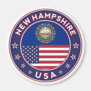 New Hampshire, New Hampshire-dekal Magnet