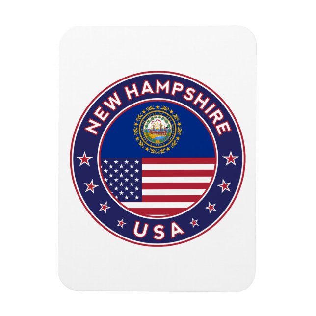 New Hampshire, New Hampshire-dekal Magnet (Vertikal)