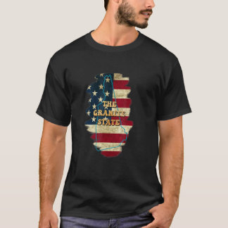 New Hampshire Nh Us Flagga Motto T Shirt